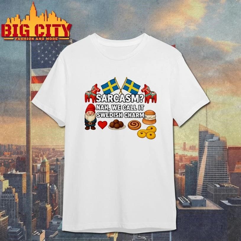 SARCASM NAH WE CALL IT SWEDISH CHARM dwarf - Adult & Kids T-Shirts, Sweatshirts & Hoodies apparel design preview 1