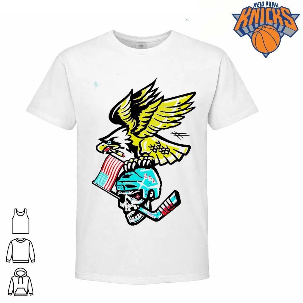 American Eagle Cigar Smoking US Hockey Helmet Skull - Adult & Kids T-Shirts, Sweatshirts & Hoodies apparel design preview 1