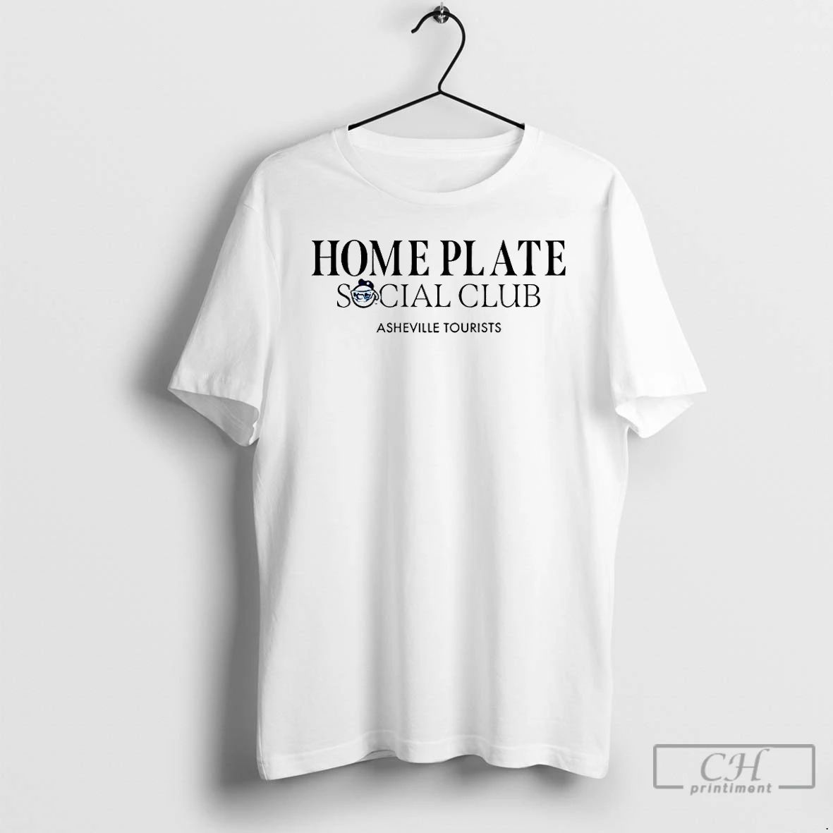 Classic Asheville Tourists Home Plate Social Club - Adult & Kids T-Shirts, Sweatshirts & Hoodies apparel design preview 1