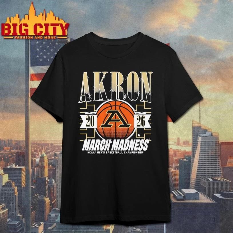Akron Zips MBB 2026 March Madness - Adult & Kids T-Shirts, Sweatshirts & Hoodies apparel design preview 1