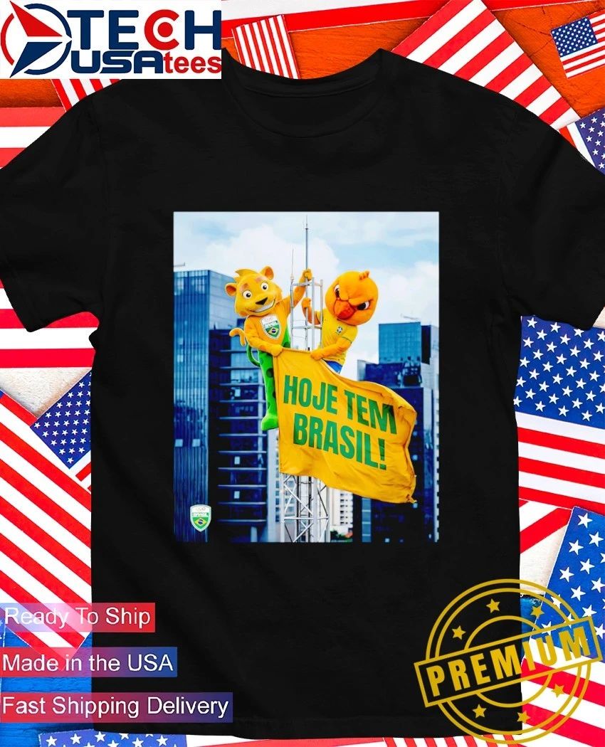 Hoje Tem Brazil mascot Empire State Building parody - Adult & Kids T-Shirts, Sweatshirts & Hoodies apparel design preview 1