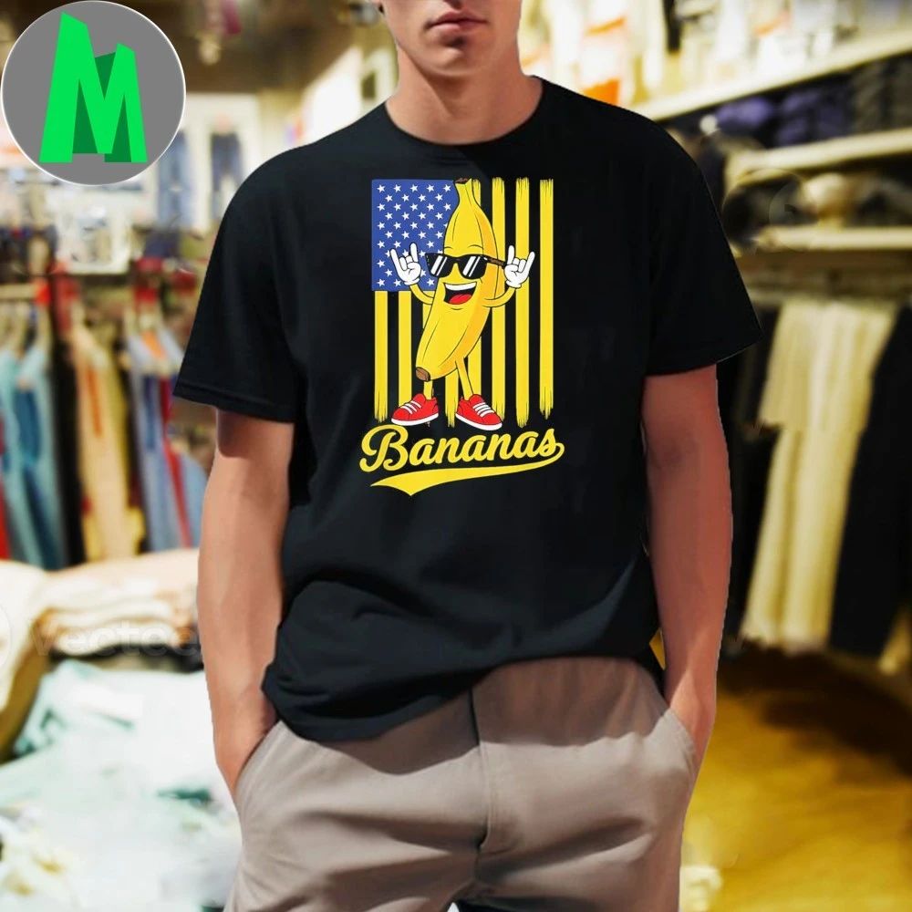 Cool Banana American Flag Funny Fruit - Adult & Kids T-Shirts, Sweatshirts & Hoodies apparel design preview 1