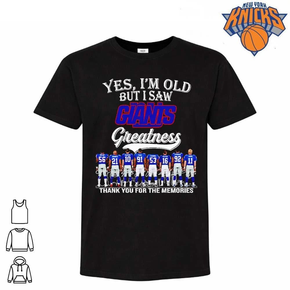 2026 Yes, I'm Old But I Saw Giants Greatness - Adult & Kids T-Shirts, Sweatshirts & Hoodies apparel design preview 1