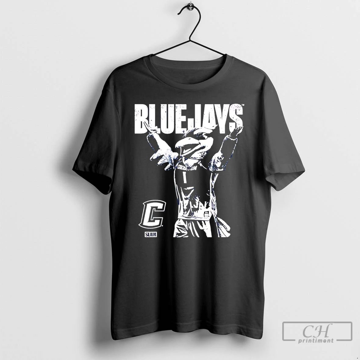 Classic Creighton Bluejays Mascot Mode Slam Graphic - Adult & Kids T-Shirts, Sweatshirts & Hoodies apparel design preview 1