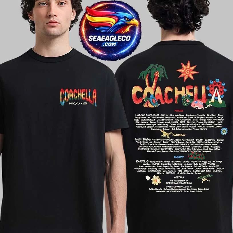 Coachella 2026 Merch In Indio California Logo With - Adult & Kids T-Shirts, Sweatshirts & Hoodies apparel design preview 1