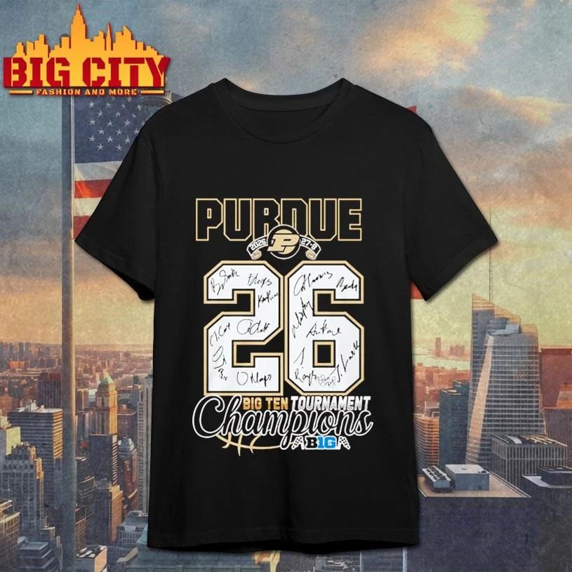 Purdue #26 Big Ten Champions 2026 - Adult & Kids T-Shirts, Sweatshirts & Hoodies apparel design preview 1