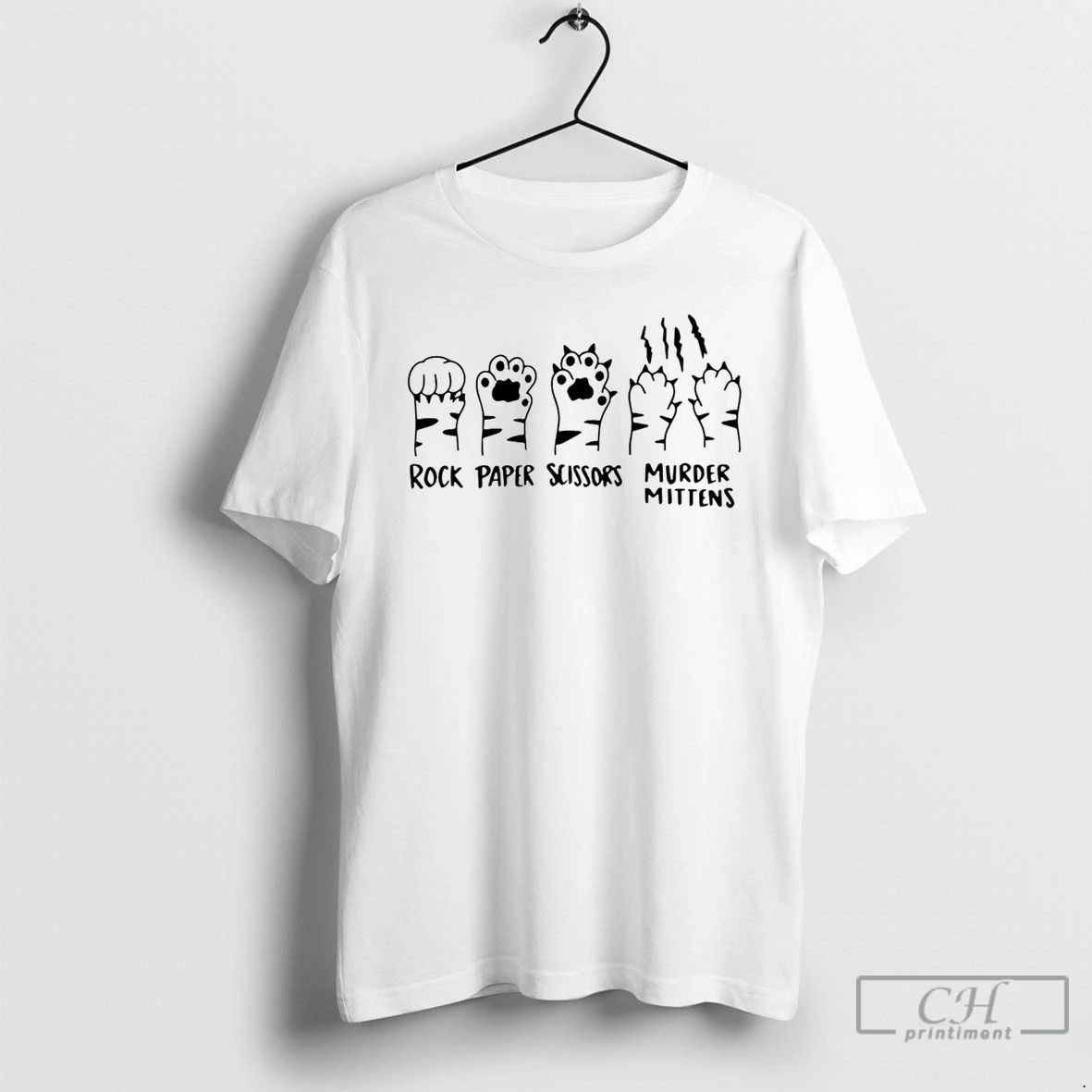 Classic Rock Paper Scissors Gift For Cat Lovers - Adult & Kids T-Shirts, Sweatshirts & Hoodies apparel design preview 1