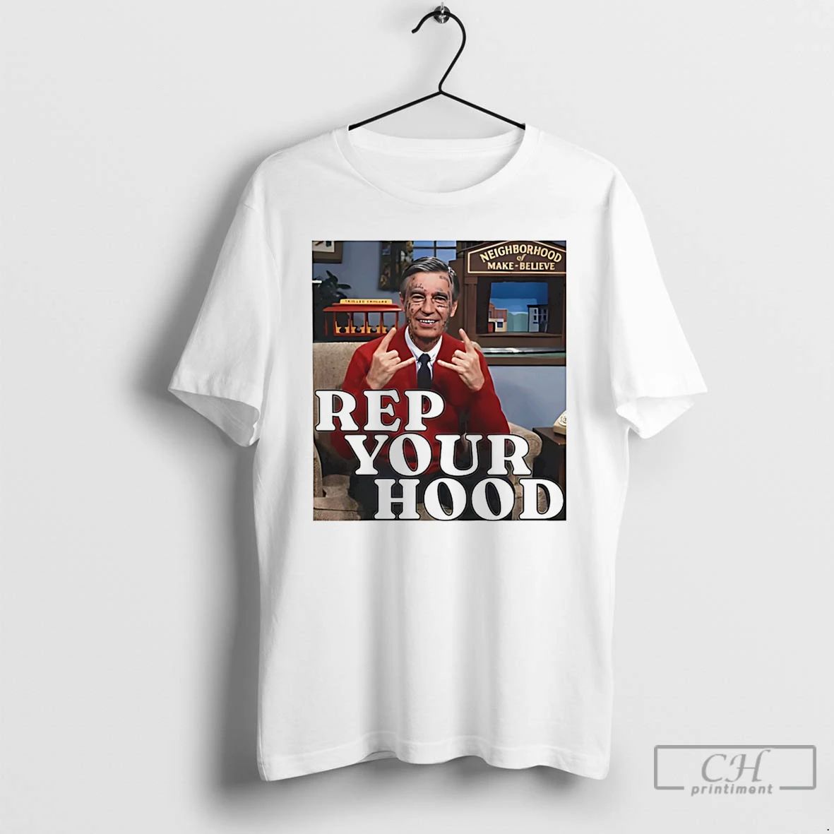 Classic Rep Your Hood Mister Rogers Neighborhood - Adult & Kids T-Shirts, Sweatshirts & Hoodies apparel design preview 1