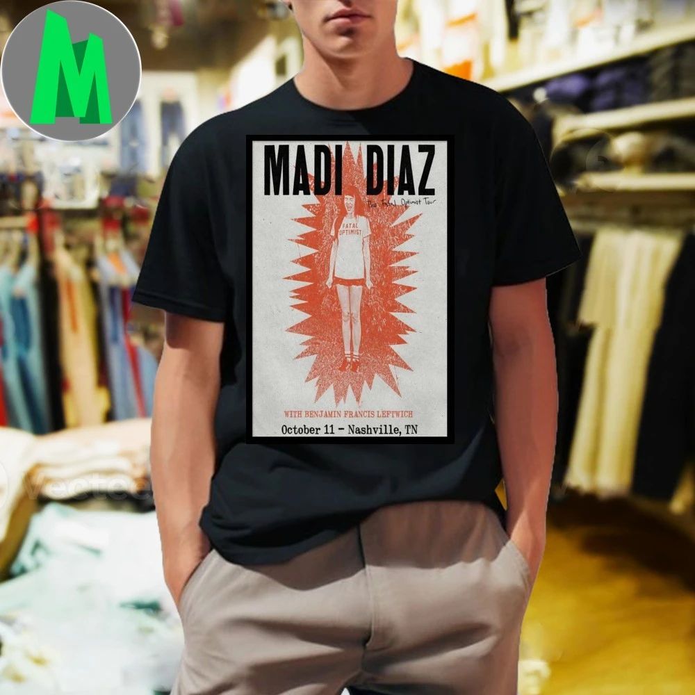 Madi Diaz Oct 11, 2025 The Basement East. Nashville, - Adult & Kids T-Shirts, Sweatshirts & Hoodies apparel design preview 1