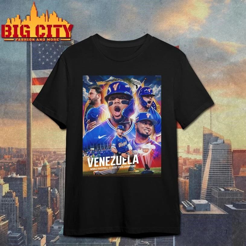 Celebrates Venezuela Champions 2026 World Baseball - Adult & Kids T-Shirts, Sweatshirts & Hoodies apparel design preview 1
