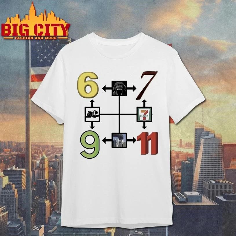 Six Seven Nine Eleven Funny - Adult & Kids T-Shirts, Sweatshirts & Hoodies apparel design preview 1