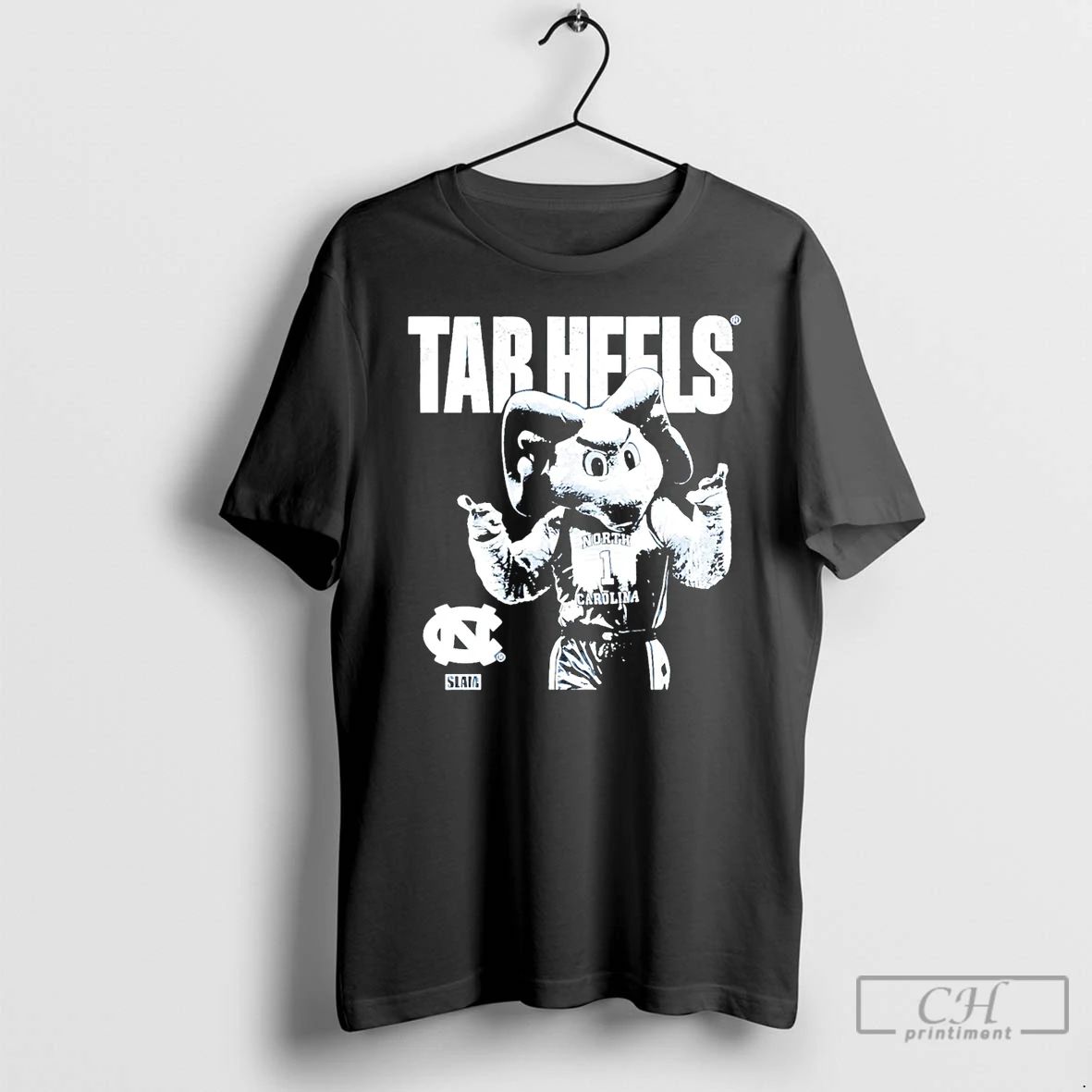 Classic Unc Tar Heels Mascot Mode Slam Graphic - Adult & Kids T-Shirts, Sweatshirts & Hoodies apparel design preview 1