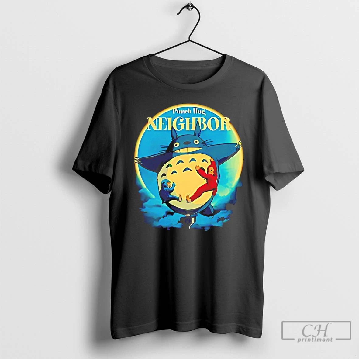 Classic Punch His Stuffed Orangutan And Totoro Hug - Adult & Kids T-Shirts, Sweatshirts & Hoodies apparel design preview 1
