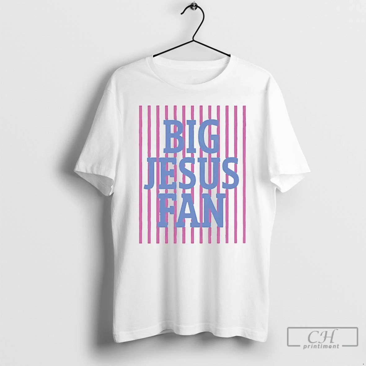 Classic Striped Big Jesus Preppy Christian - Adult & Kids T-Shirts, Sweatshirts & Hoodies apparel design preview 1
