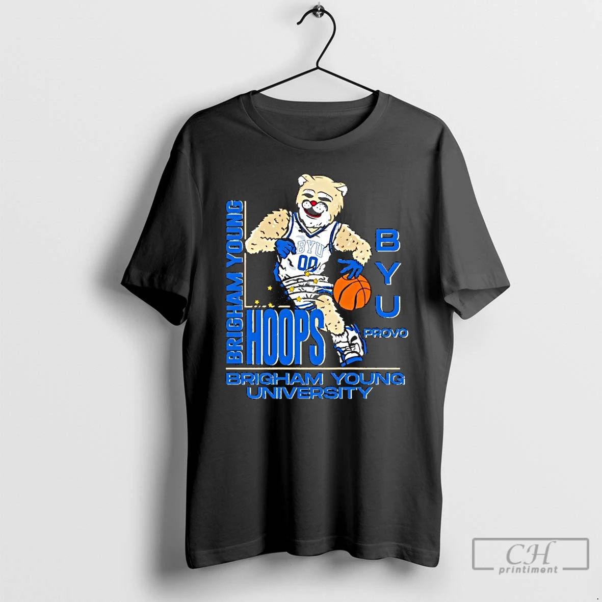 Classic Brigham Young Cougs Hoops Mascot - Adult & Kids T-Shirts, Sweatshirts & Hoodies apparel design preview 1