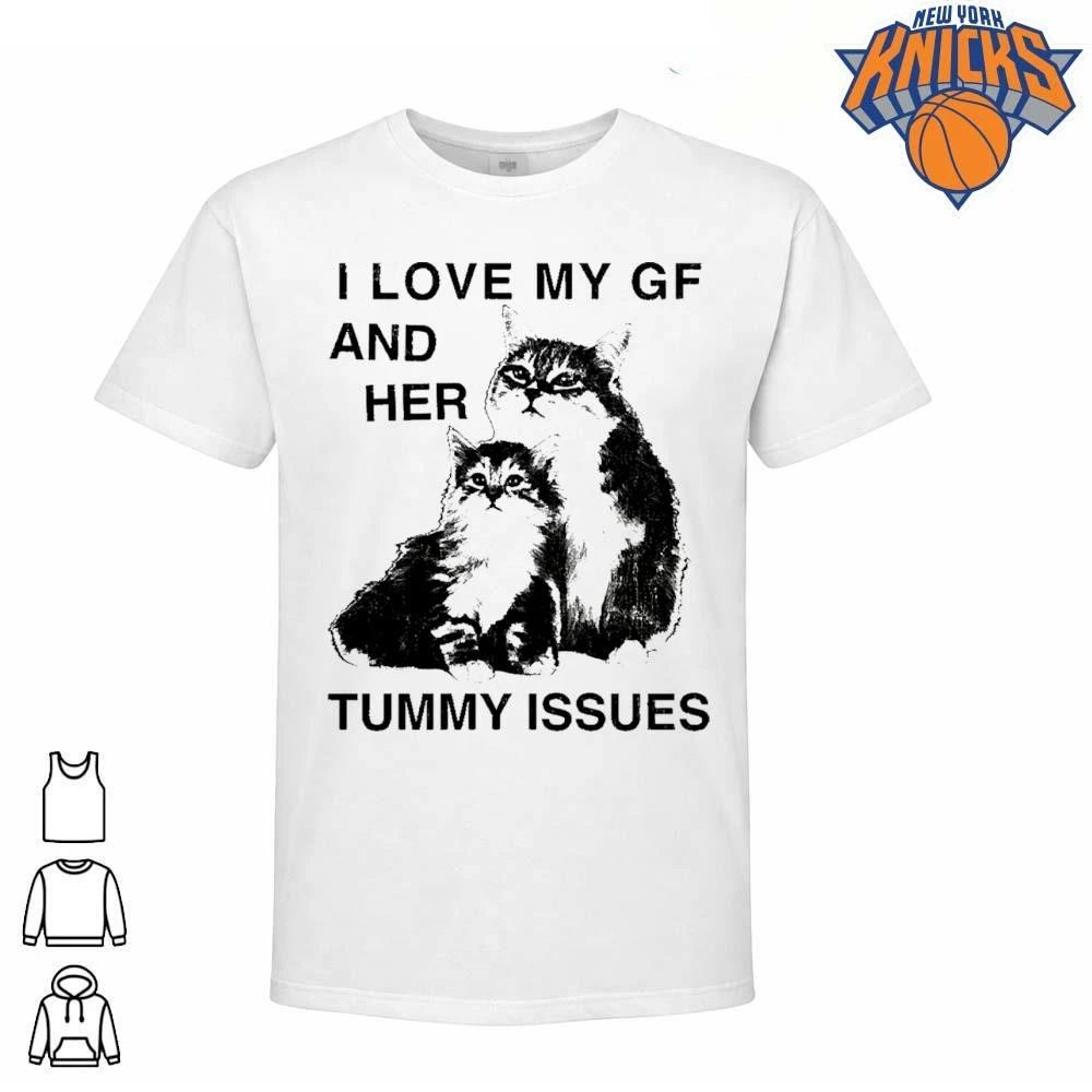I Love My GF And Her Tummy Issues Funny Cats - Adult & Kids T-Shirts, Sweatshirts & Hoodies apparel design preview 1
