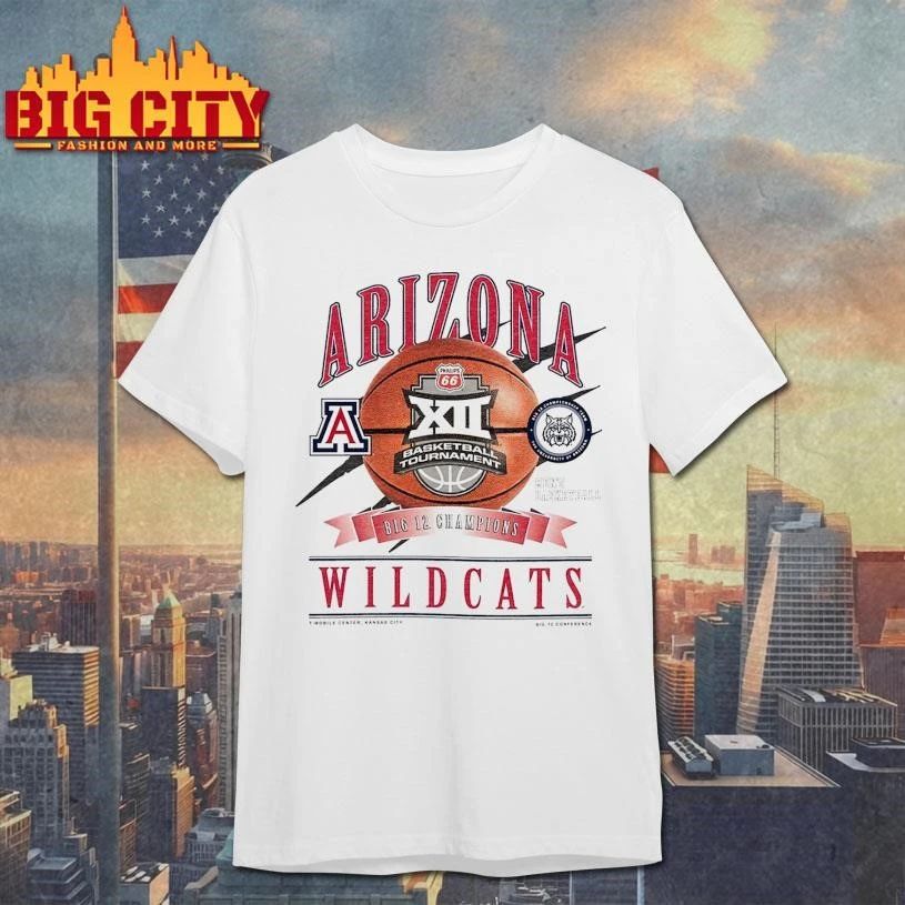 Arizona Wildcats 2026 Big 12 Men's Basketball - Adult & Kids T-Shirts, Sweatshirts & Hoodies apparel design preview 1