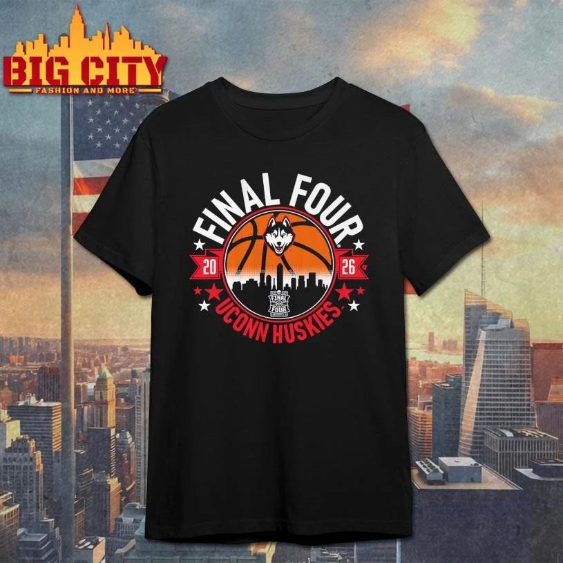 UConn Huskies MBB 2026 Final Four College - Adult & Kids T-Shirts, Sweatshirts & Hoodies apparel design preview 1
