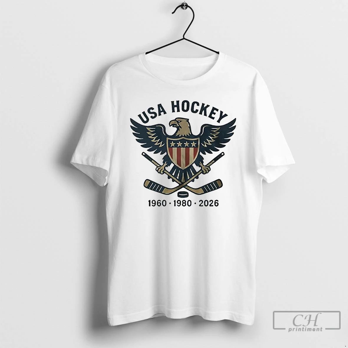 Classic Usa Hockey Champions Milano Cortina 1960 1980 - Adult & Kids T-Shirts, Sweatshirts & Hoodies apparel design preview 1
