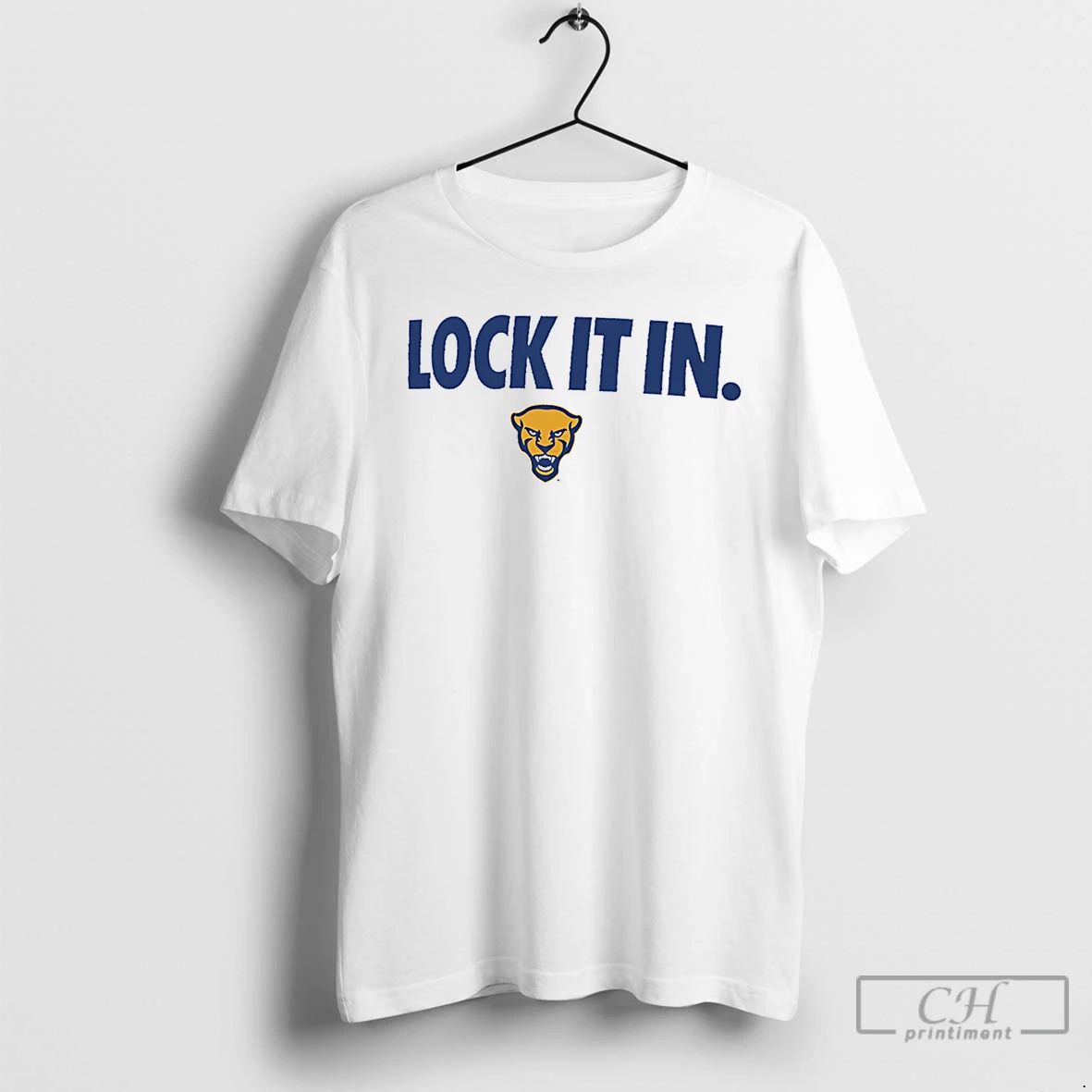 Classic Pittsburgh Panthers Lock It In Logo - Adult & Kids T-Shirts, Sweatshirts & Hoodies apparel design preview 1