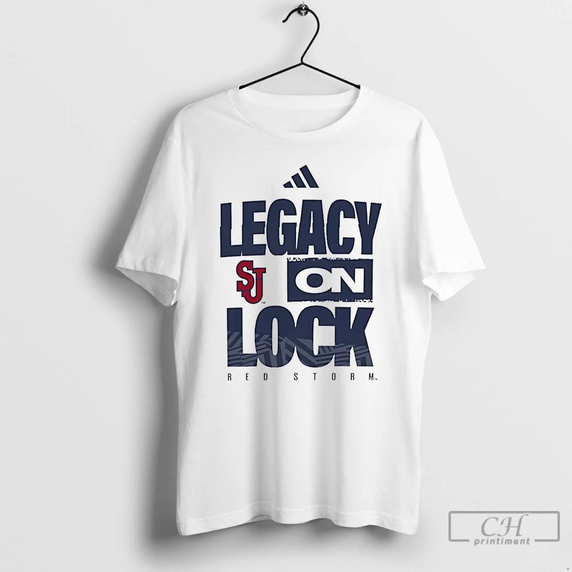 Classic St Johns Red Storm Legacy On Lock Logo - Adult & Kids T-Shirts, Sweatshirts & Hoodies apparel design preview 1
