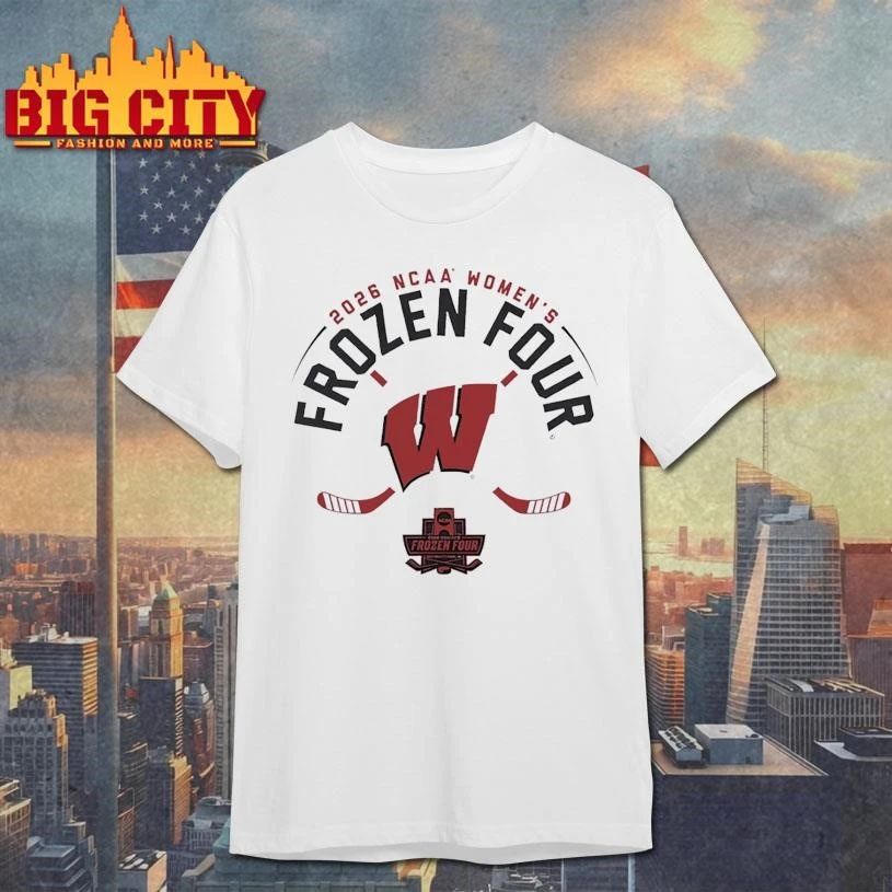 Wisconsin Womens Hockey 2026 Frozen Four Minimalist - Adult & Kids T-Shirts, Sweatshirts & Hoodies apparel design preview 1
