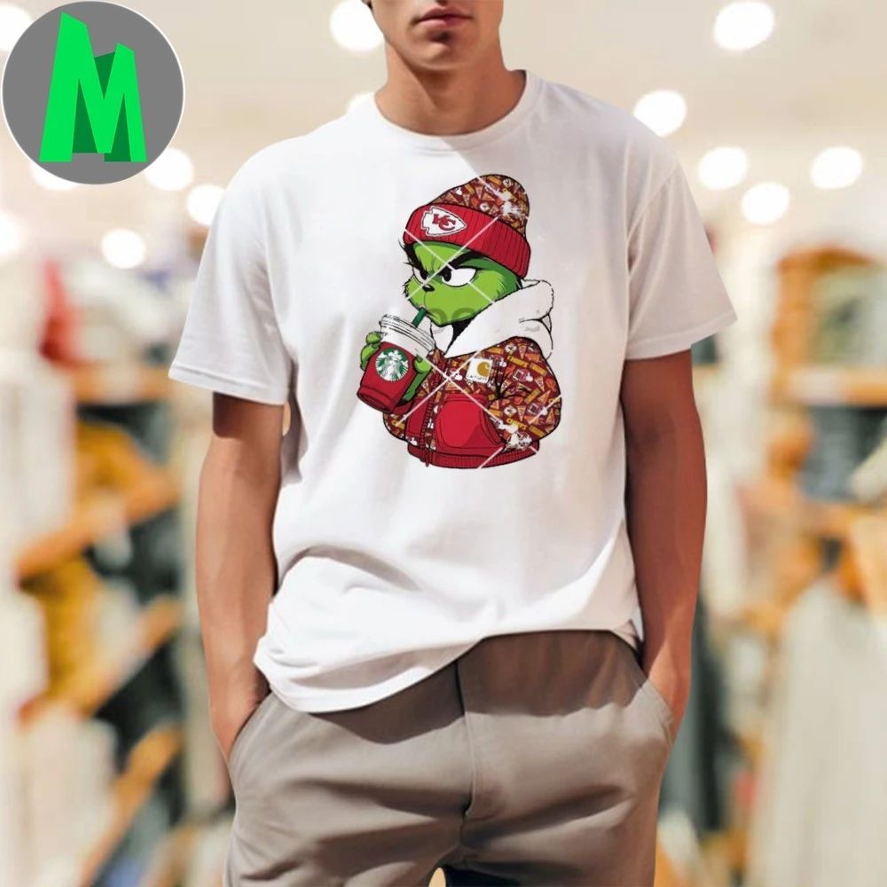 Carhartt Grinch Kansas City Chiefs Drink Starbucks - Adult & Kids T-Shirts, Sweatshirts & Hoodies apparel design preview 1