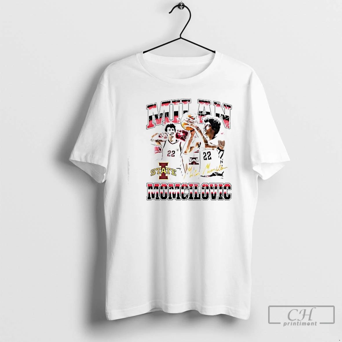 Classic Milan Momcilovic 23 Iowa State Cyclones - Adult & Kids T-Shirts, Sweatshirts & Hoodies apparel design preview 1