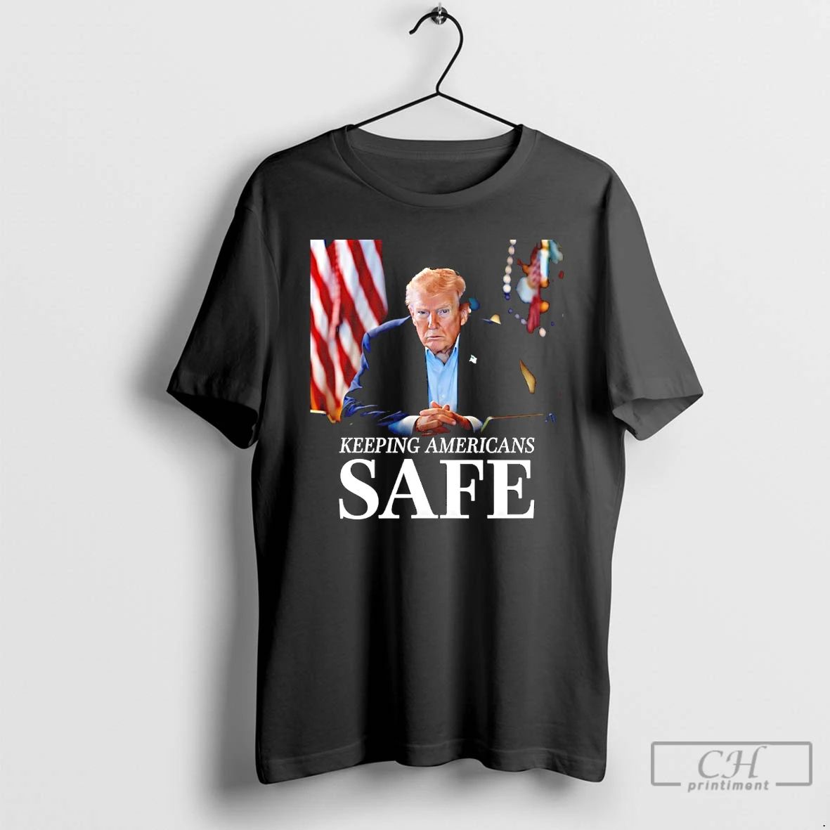 Classic President Trumps Keeping Americans Safe - Adult & Kids T-Shirts, Sweatshirts & Hoodies apparel design preview 1