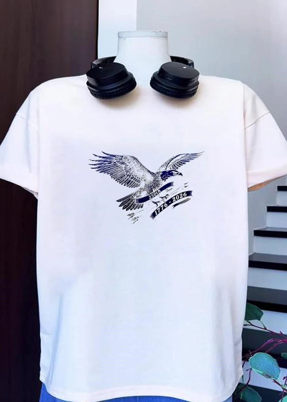 250th 1776 2026 Eagle Soaring American Independence - Adult & Kids T-Shirts, Sweatshirts & Hoodies apparel design preview 1