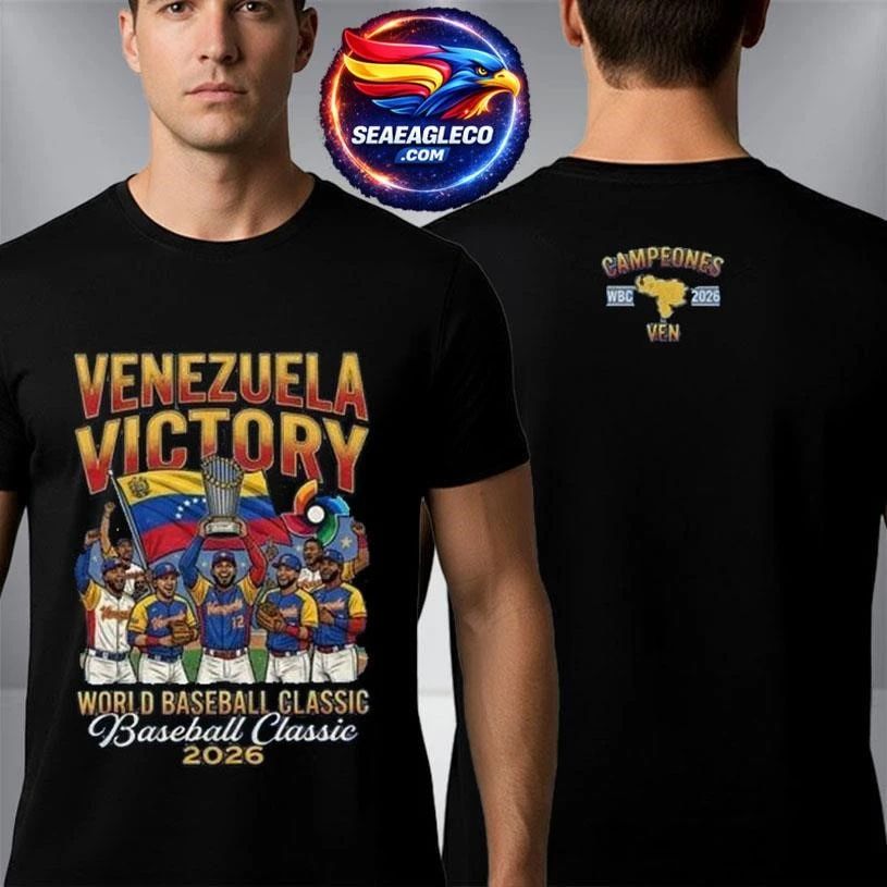 Venezuela Victory Champions 2026 World Baseball - Adult & Kids T-Shirts, Sweatshirts & Hoodies apparel design preview 1
