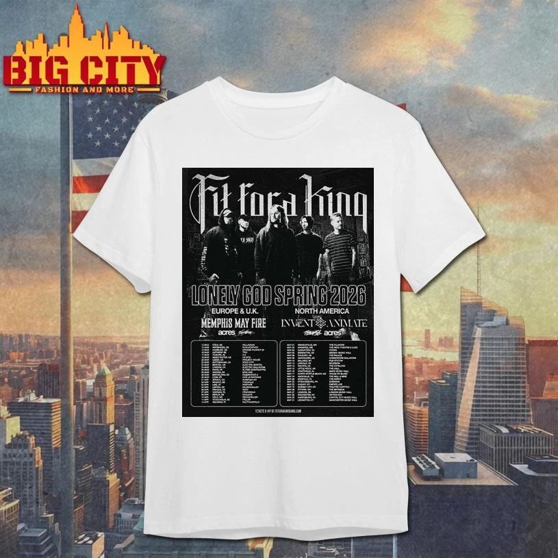 Fit For A King Lonely God Spring 2026 Schedule Tour - Adult & Kids T-Shirts, Sweatshirts & Hoodies apparel design preview 1