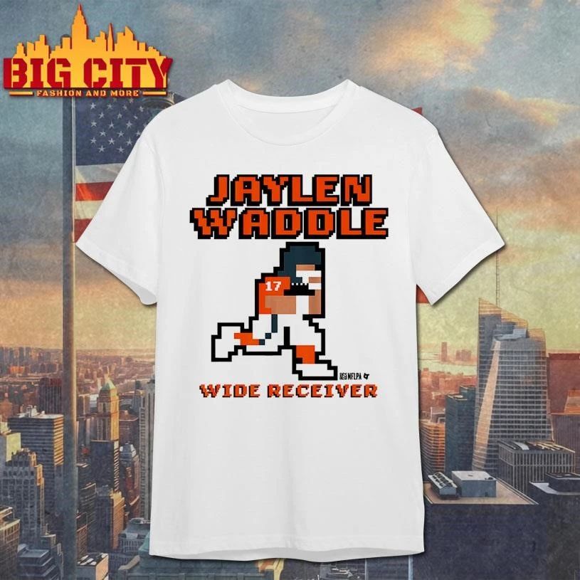 Jaylen Waddle Wide Receiver Pixiel Art - Adult & Kids T-Shirts, Sweatshirts & Hoodies apparel design preview 1