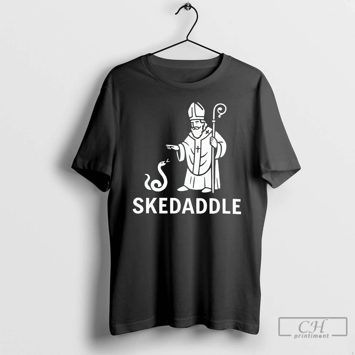 Classic Pope Snake Skedaddle St Patricks Day - Adult & Kids T-Shirts, Sweatshirts & Hoodies apparel design preview 1