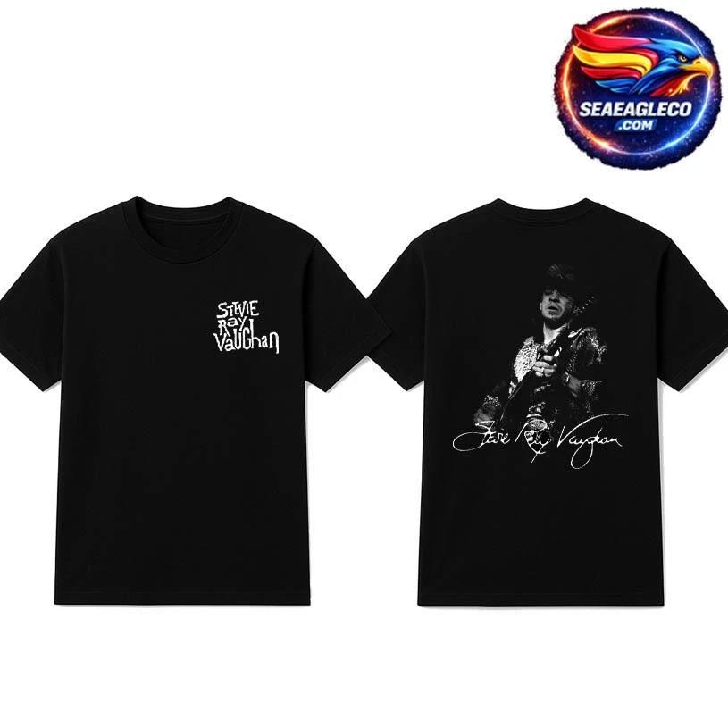 Blues Guitar Stevie Ray Vaughan Two Sided - Adult & Kids T-Shirts, Sweatshirts & Hoodies apparel design preview 1