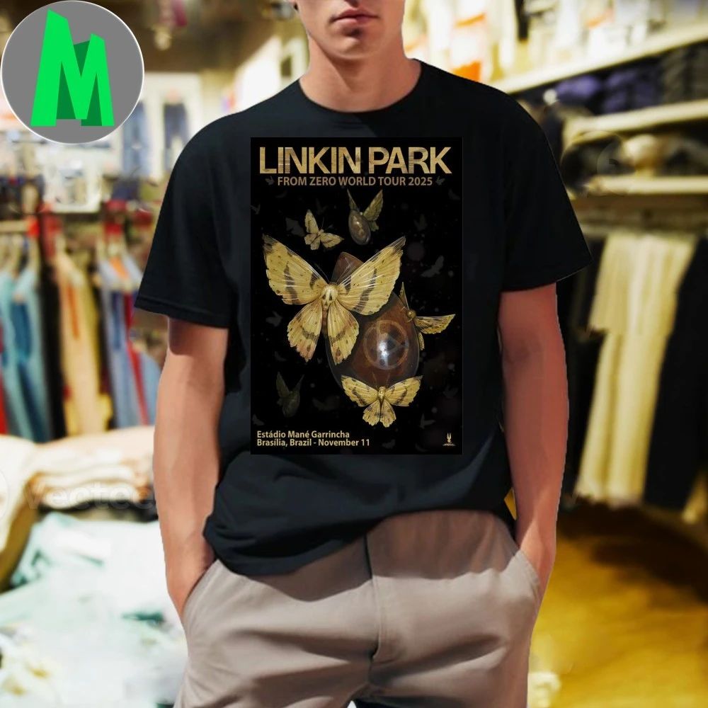 Linkin Park Nov 11 2025 Arena BRB Mané Garrincha - Adult & Kids T-Shirts, Sweatshirts & Hoodies apparel design preview 1