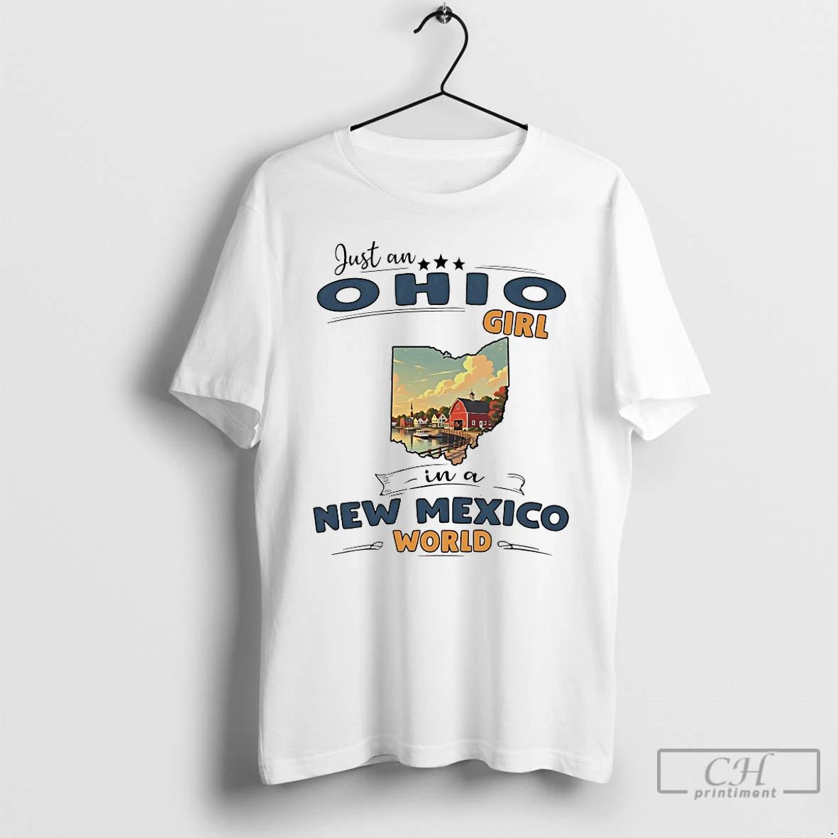Classic Just An Ohio Girl In A New Mexico World - Adult & Kids T-Shirts, Sweatshirts & Hoodies apparel design preview 1