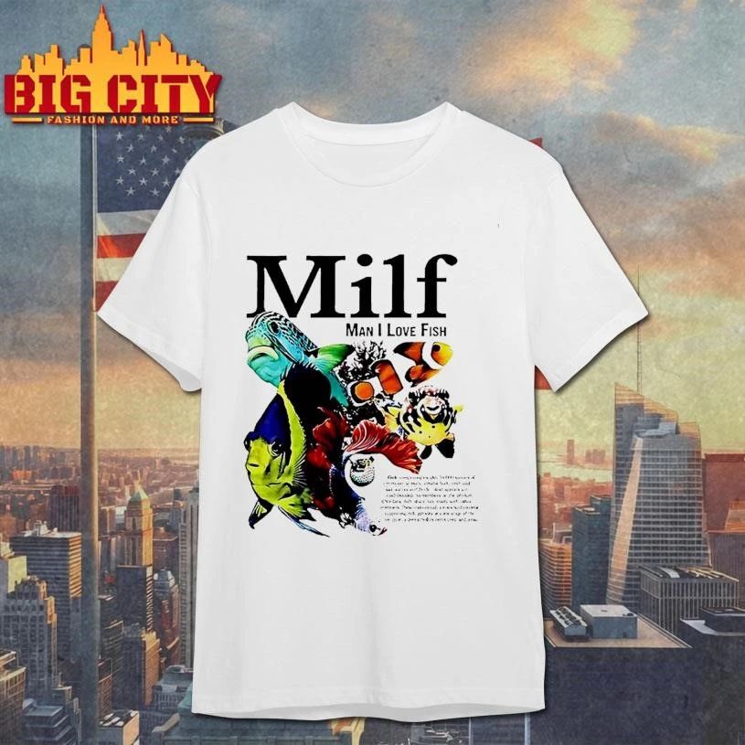 Milf Man I Love Fish Vintage - Adult & Kids T-Shirts, Sweatshirts & Hoodies apparel design preview 1