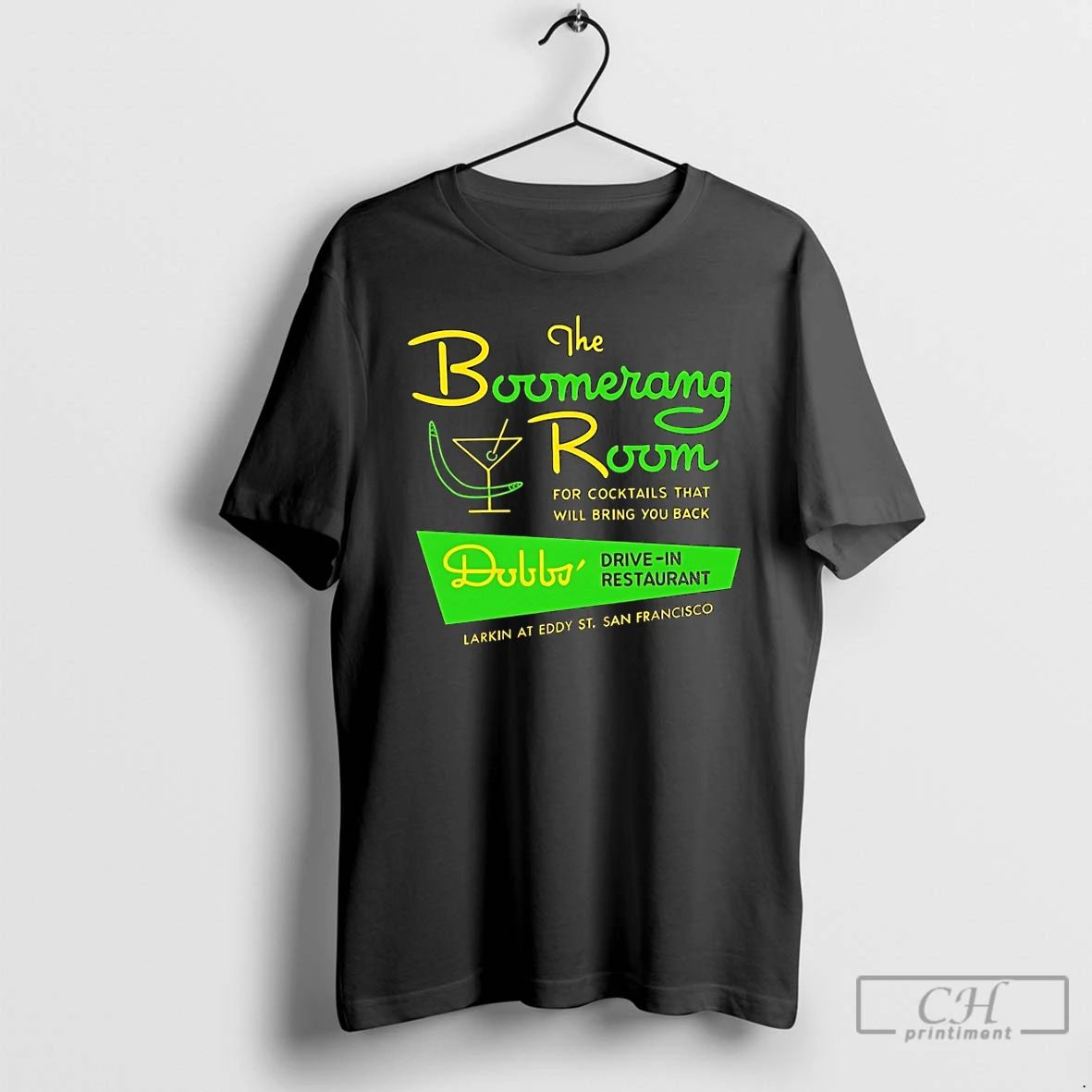 Classic The Boomerang Room And Dobbs Drive In San - Adult & Kids T-Shirts, Sweatshirts & Hoodies apparel design preview 1
