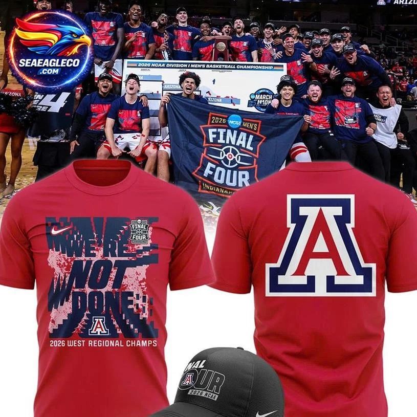 Arizona Wildcats Men's Basketball Final Four Locker - Adult & Kids T-Shirts, Sweatshirts & Hoodies apparel design preview 1