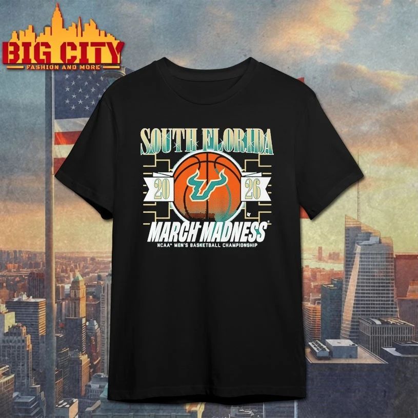 March Madness USF Bulls 2026 NCAA men's basketball - Adult & Kids T-Shirts, Sweatshirts & Hoodies apparel design preview 1