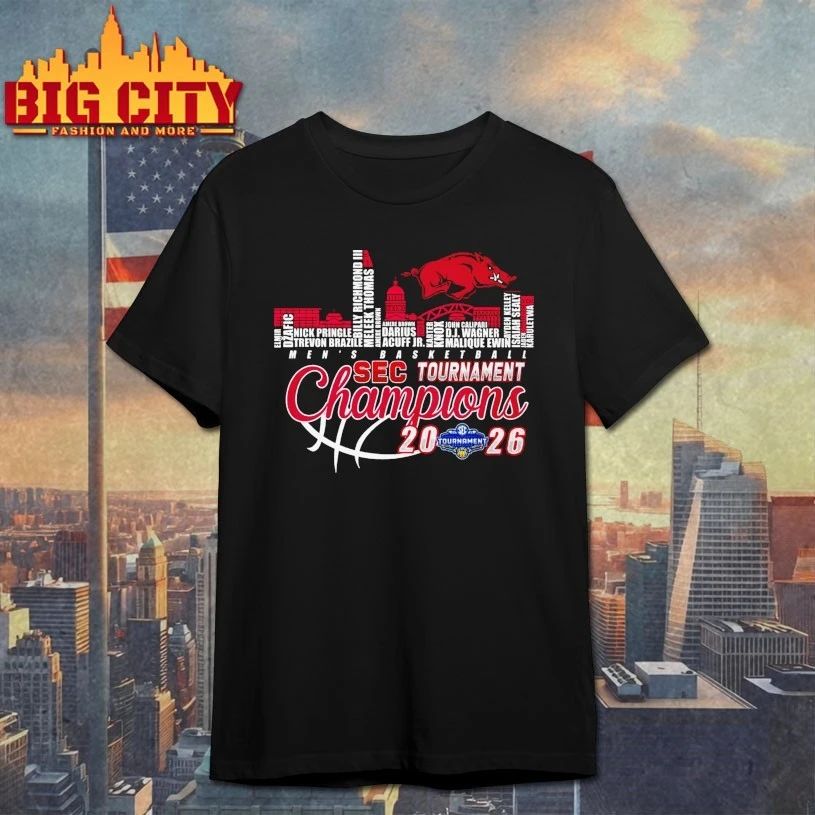Arkansas Razorbacks men's basketball 2026 sec - Adult & Kids T-Shirts, Sweatshirts & Hoodies apparel design preview 1