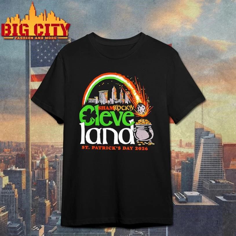 Shamrock'n Cleveland St. Patrick's Day 2026 Meteorite - Adult & Kids T-Shirts, Sweatshirts & Hoodies apparel design preview 1
