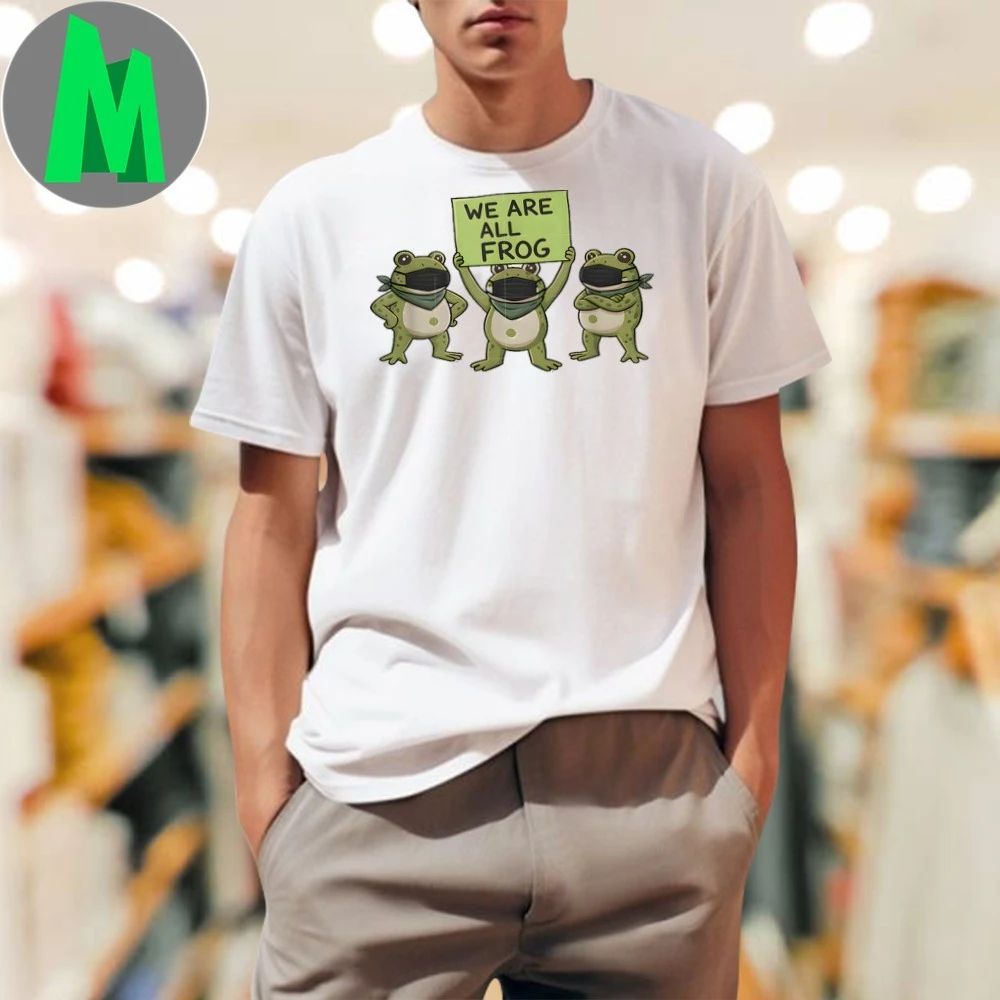 Retro Portland We Are All Frog Design - Adult & Kids T-Shirts, Sweatshirts & Hoodies apparel design preview 1