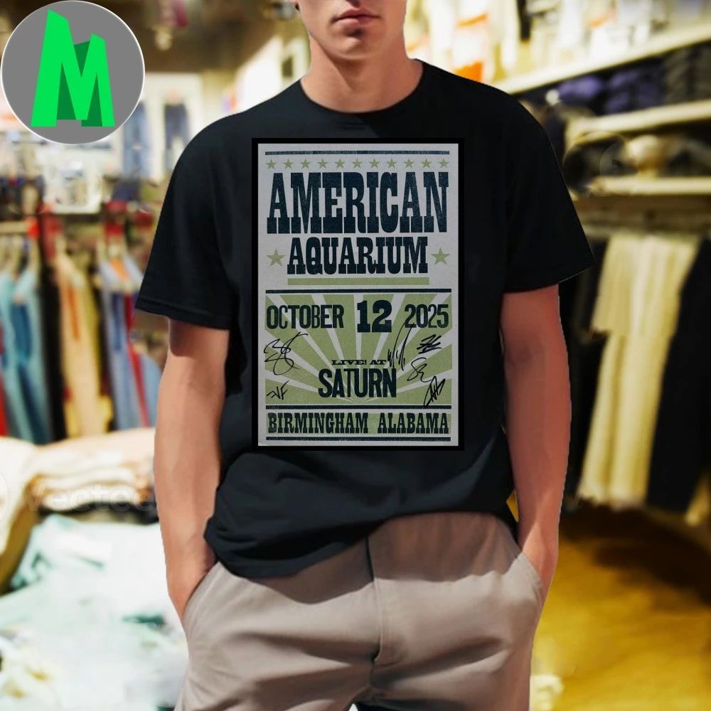 American Aquarium October 12 2025 Birmingham Alabama - Adult & Kids T-Shirts, Sweatshirts & Hoodies apparel design preview 1