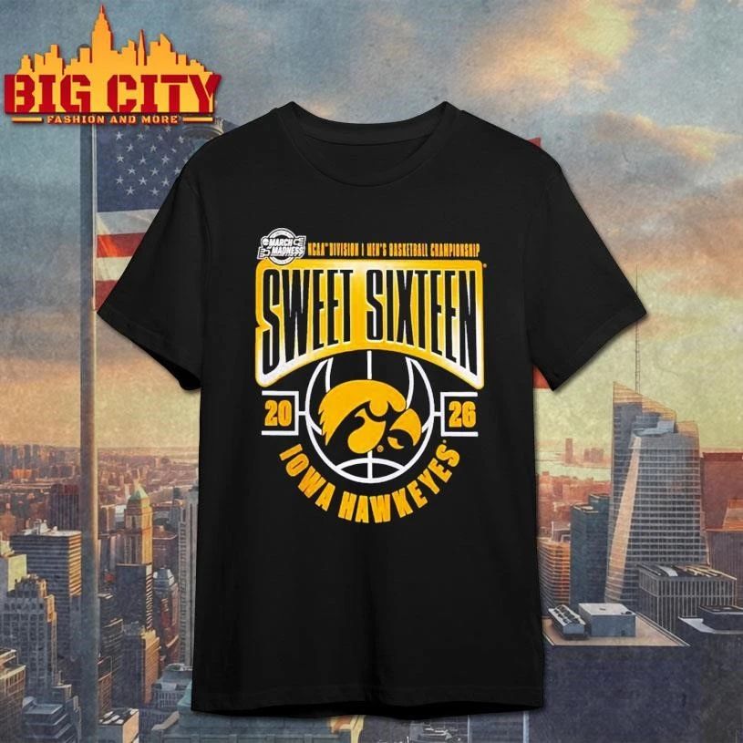 Iowa Hawkeyes 2026 NCAA Men's Basketball Tournament - Adult & Kids T-Shirts, Sweatshirts & Hoodies apparel design preview 1