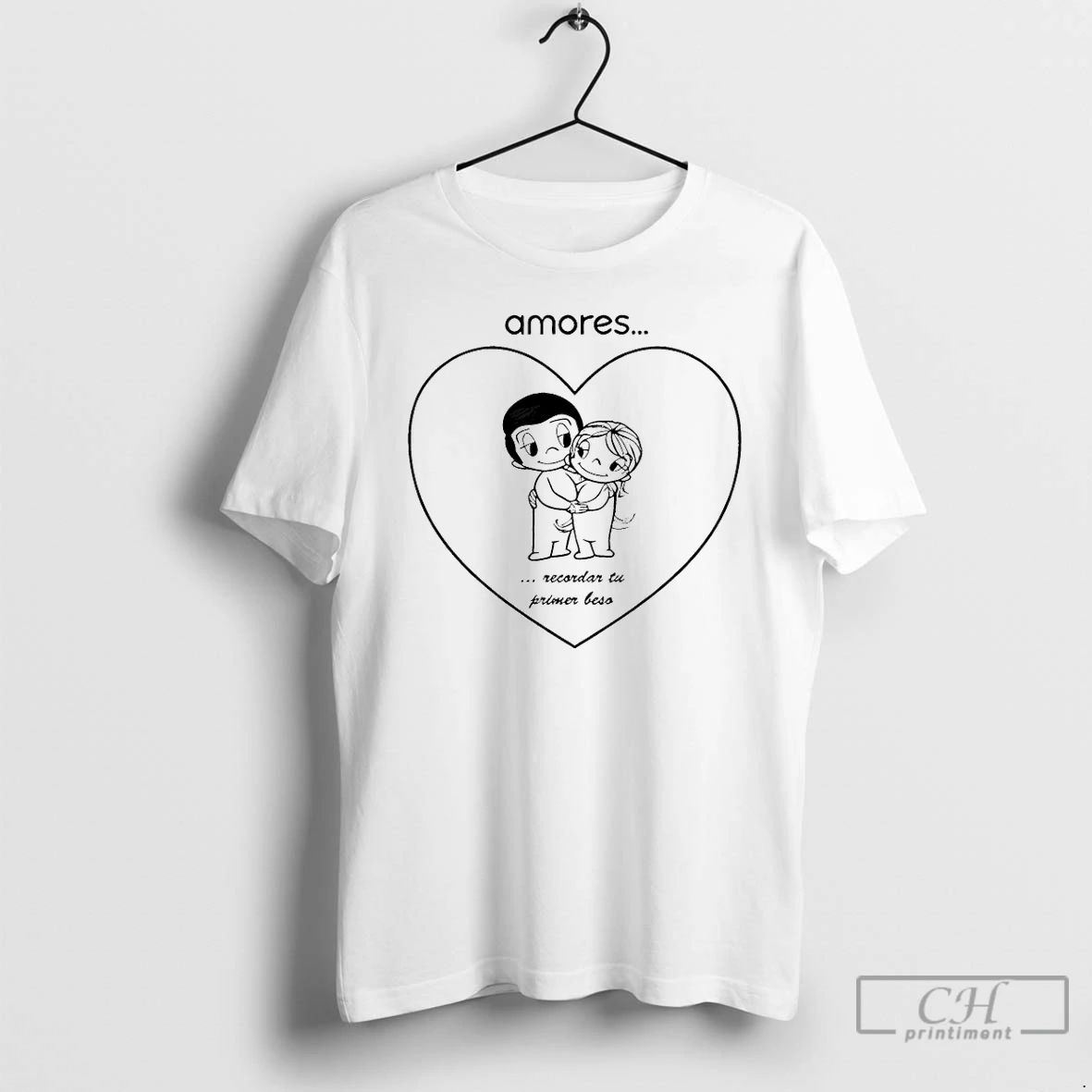 Classic Amor Es Recordar Tu Primer Beso Ringer - Adult & Kids T-Shirts, Sweatshirts & Hoodies apparel design preview 1