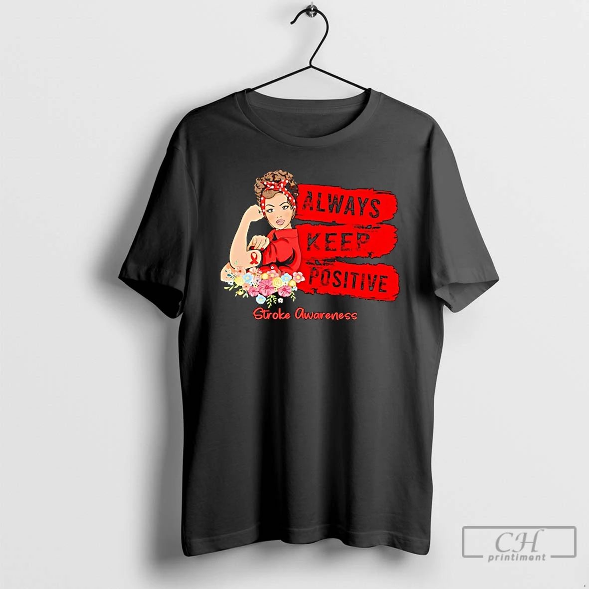 Classic Strong Girl Gadan Always Keep Positive Stroke - Adult & Kids T-Shirts, Sweatshirts & Hoodies apparel design preview 1