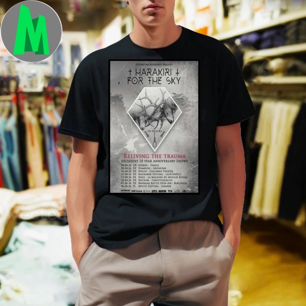 Harakiri For The Sky Exclusive 10th anniversary Shows - Adult & Kids T-Shirts, Sweatshirts & Hoodies apparel design preview 1