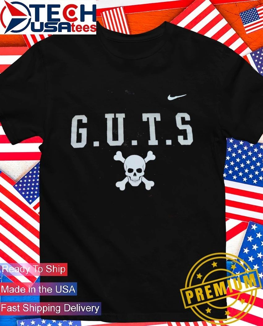 Eddie George wearing G.U.T.S. skull - Adult & Kids T-Shirts, Sweatshirts & Hoodies apparel design preview 1